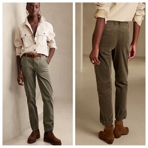 NEW Banana Republic Pants Womens 10P Brown Corduroy Jogger Preppy Soft $110 MSRP